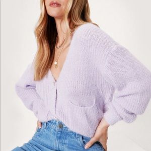Purple Fuzzy Cardigan